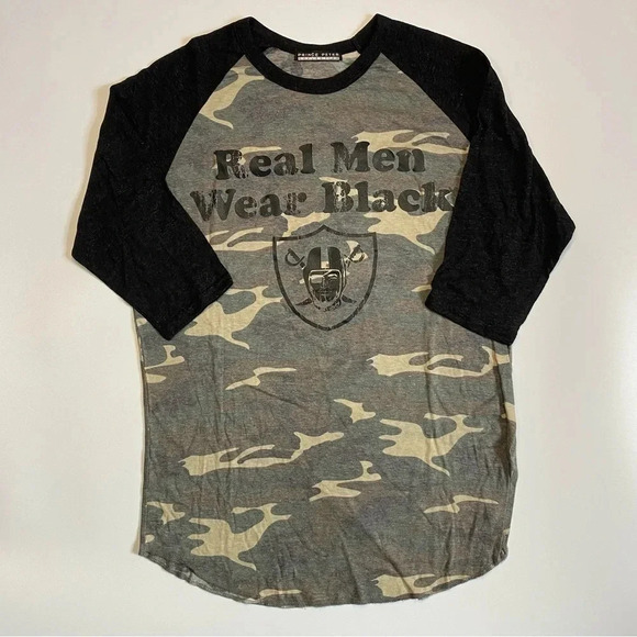 Prince Peter Collection Other - NWOT Medium Real Men Wear Black 3/4 Sleeve Tee Camo